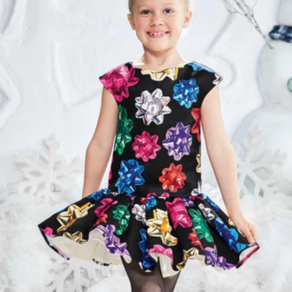 HALABALOO CHRISTMAS BOW DRESS